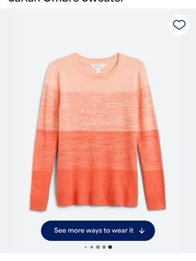 Market & Spruce Ombre Crewneck Sweater in Coral and Peach